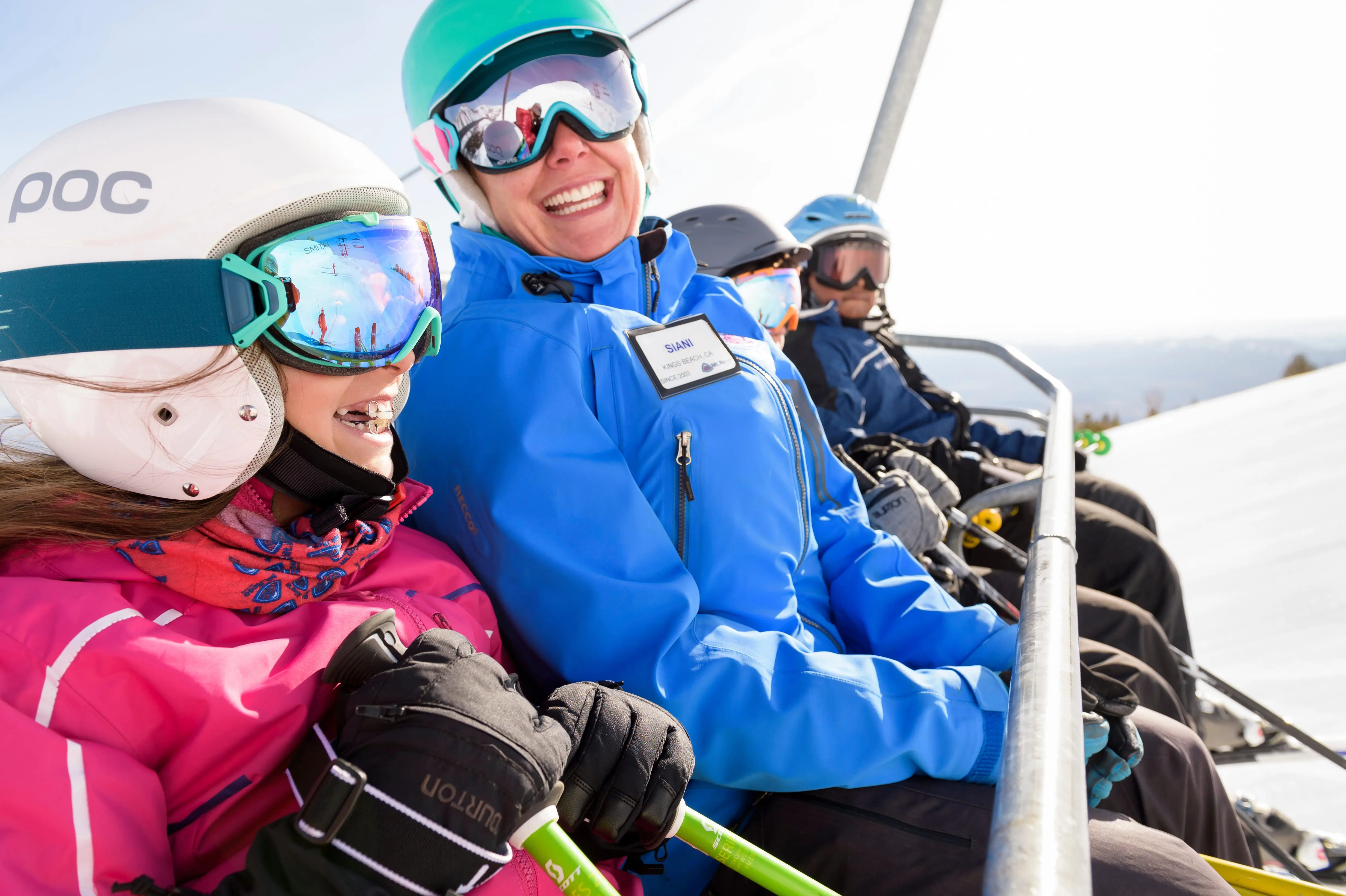 instructor w/ kids lift