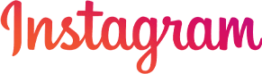 The image shows the Instagram logo, featuring the word "Instagram" written in a cursive script. The text gradient transitions from orange to pink to purple, reflecting the brand's vibrant and colorful theme, much like capturing a sunset after a day skiing Tahoe. Mt. Rose Ski Tahoe